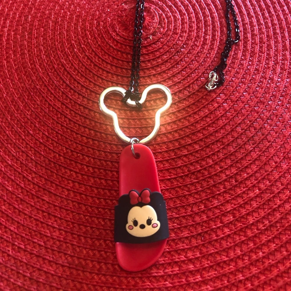 Minnie Mouse flip flop necklace